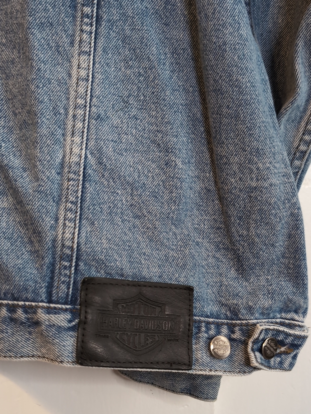 '03 100th Anniv. Harley Davidson Jean Jacket womens 2W - Picture 10 of 10